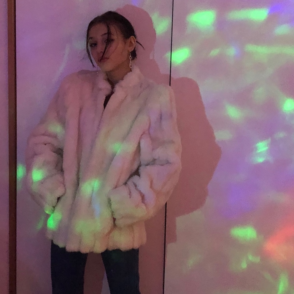 Jordache Cream Faux Fur Coat